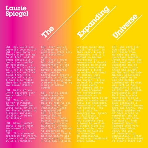 Laurie Spiegel - The Expanding Universe LP/12"
